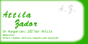 attila zador business card